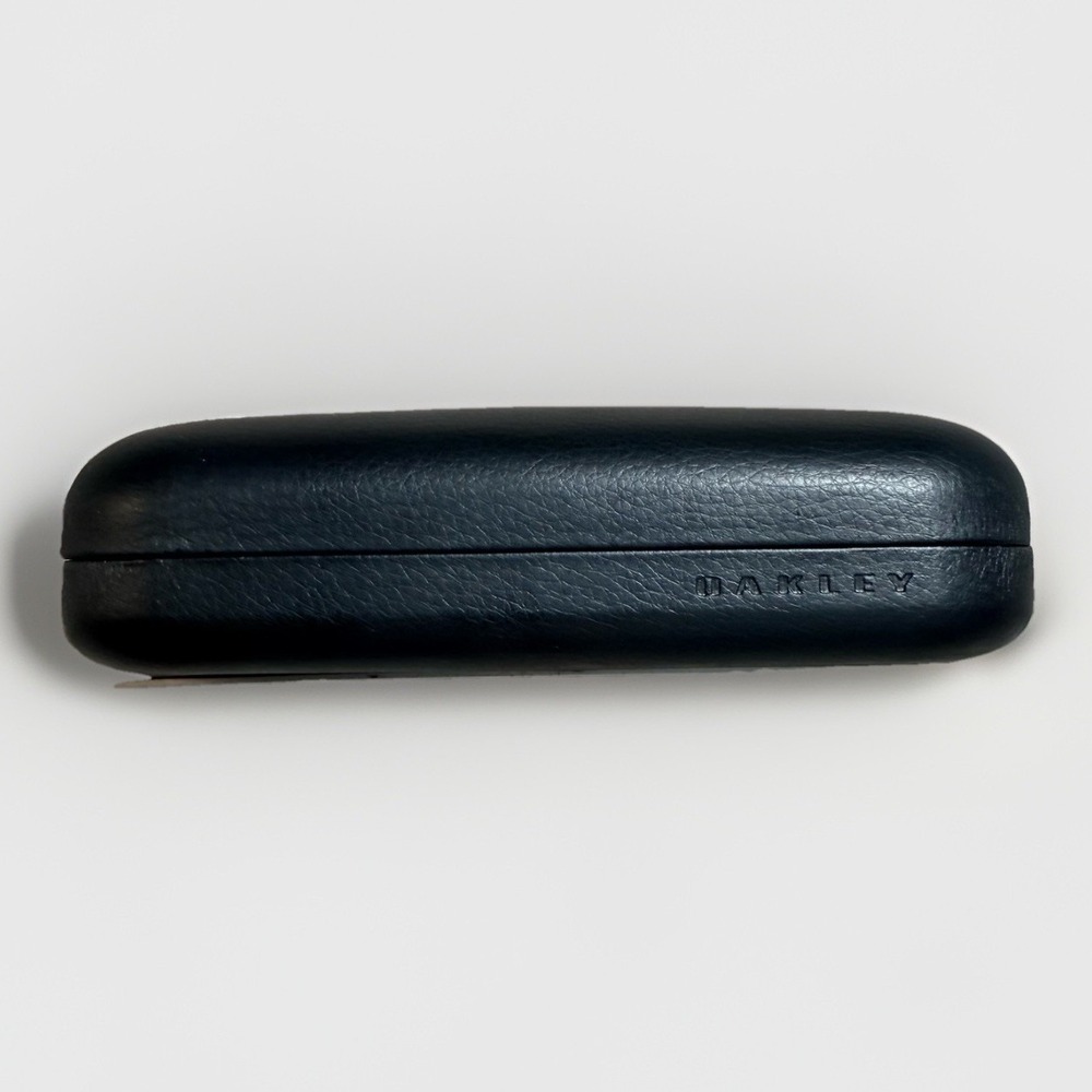 Authentic Oakley Hard‎ Clamshell Eyeglasses Case Black Faux Leather Large EUC